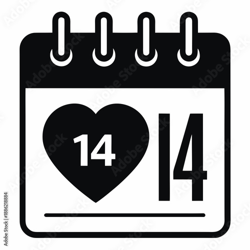 Valentine Love Calendar Silhouette