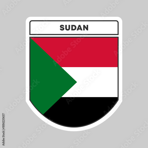 National flag of Sudan illustration design