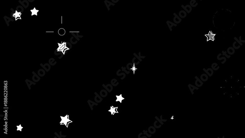 手書き風のキラキラ星エフェクトフィルター(ループ)