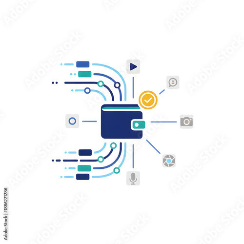 mobile phone with icons