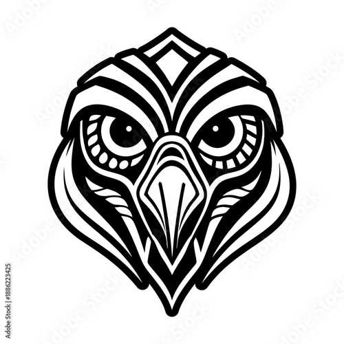 Glyph Style Ostrich Bird Icons 