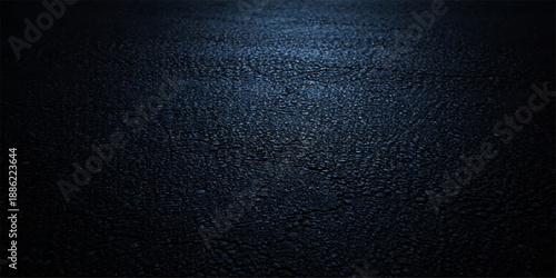 A dark blue abstract background features a rough leather texture and macro fabric pattern on a deep black surface material for a professional textile wallpaper design