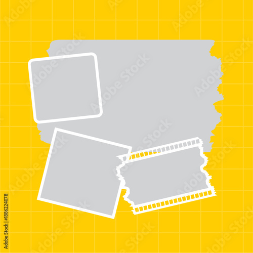 Pictures or photos frame collage template