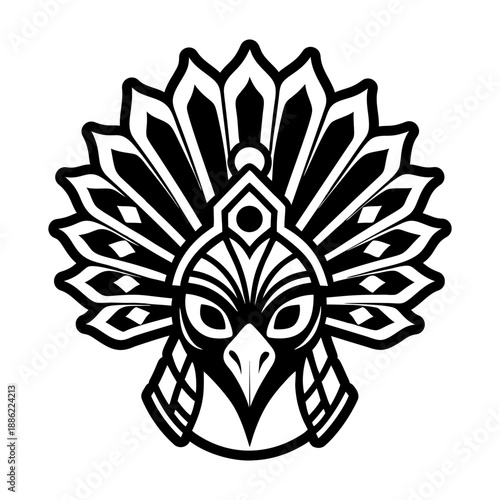 Peacock Glyph Style Logos  
