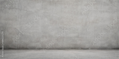 Empty room featuring an aged dark gray concrete wall and floor with a rough grunge texture for a vintage stone interior backdrop
