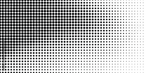 Halftone dot pattern gradient background texture in black and white