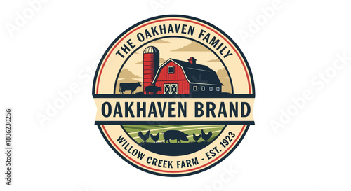 The Oakhaven Brand Willow Creek Farm Logo.
