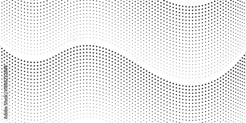 Halftone gradient. Dotted gradient, smooth dots spraying and halftones dot background seamless horizontal geometric pattern vector template set modern circle background modern