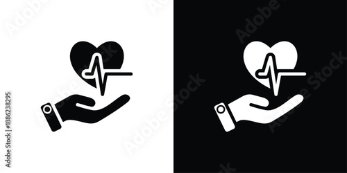 Life Icon Sheet Black And White