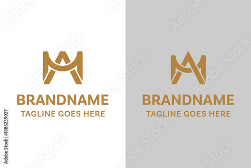 Letters AM MA Crown Logo, symbolizing authority, prestige, and leadership