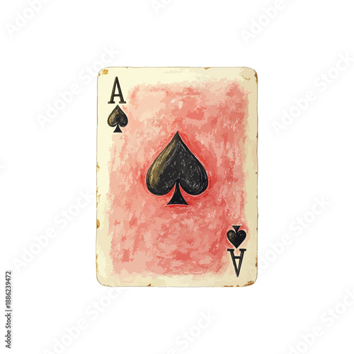 poker card hand drawn vector illustration