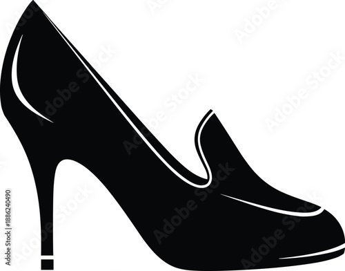 Title (19 words) Chinese Erhu traditional musical instrument silhouette vector with bow isolated on white for asian folk music culture design.