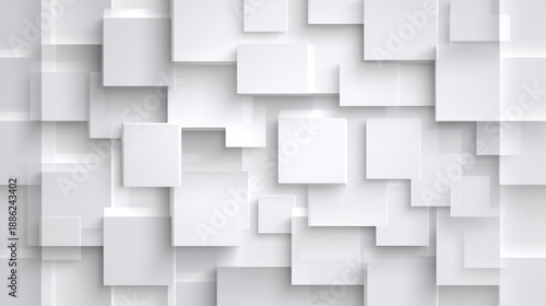 Abstract white cubes background