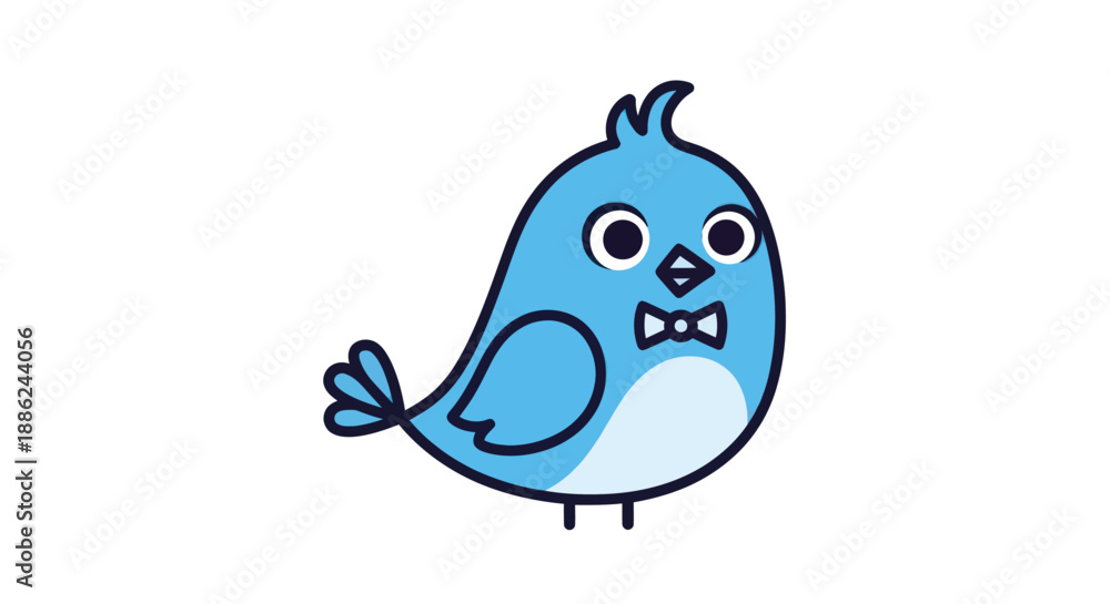 Obraz premium Cartoon bird character illustration