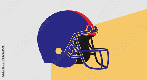 Football Helmet Illustrates Sport Equipment Background for Match