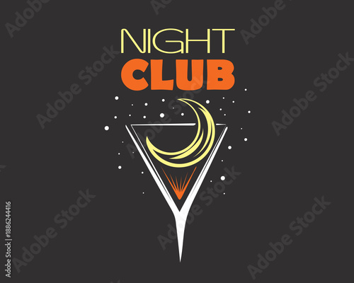 Vector hand-drawn logo for a nightclub