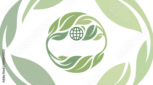 Sustainability Marketing Green Leaves Vector for Eco Conscious Corporate Design