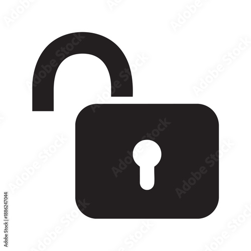 Unlock and Open Padlock Icons for Security and Access Control UI