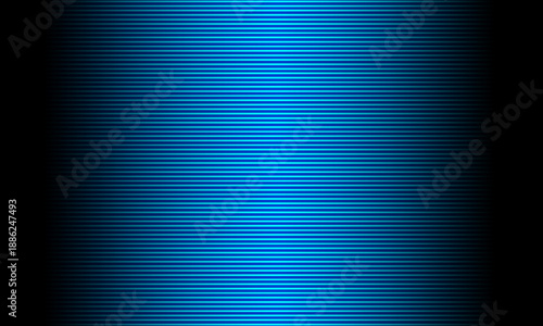 Abstract striped lined horizontal glowing background. Scan screen. Technological blue futuristic card with stripes. Vector illustration.