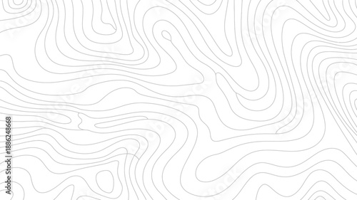 Abstract seamless pattern of topographic contour lines representing terrain elevation and cartography