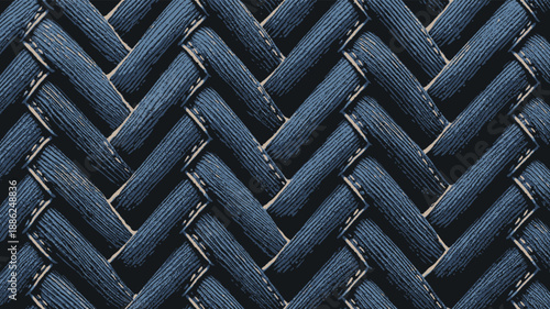 Blue denim woven textile pattern seamless background texture abstract wallpaper design