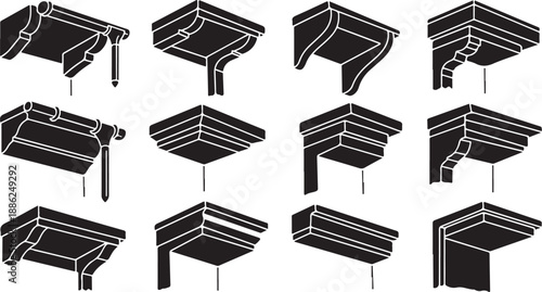 Detailed Illustrations of Various Staircase Designs and Structures