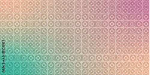 vector illustration of a vintage label for restaurant, Islamic pattern, Ramadan, Eid background 2026