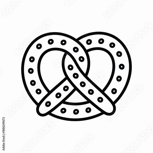 Simple pretzel illustration with salt