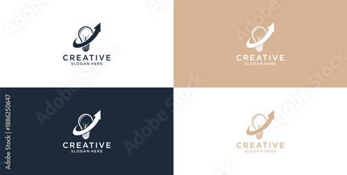 Abstract business up arrow logo icon. Vector design template.
