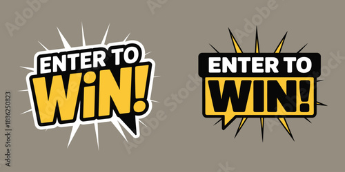 Enter to win banner, eye catching promotion background