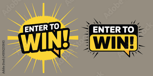 Enter to win banner, eye catching promotion background