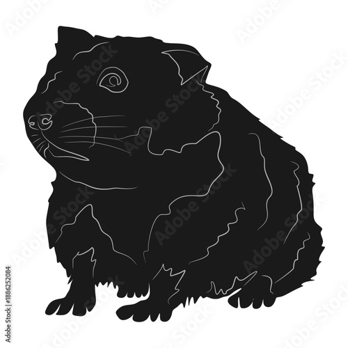 guinea pig silhouette illustration vector design