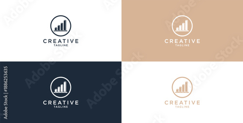 Abstract business up arrow logo icon. Vector design template.