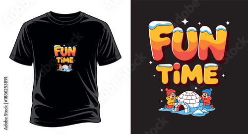 Winter graphic vector art T-shirt design print templet