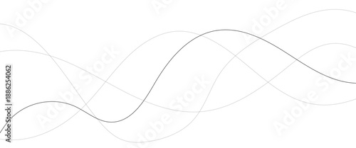 Abstract wavy black and white curved lines.