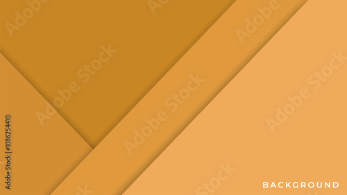 Minimalist Orange Layered Paper Background, Abstract Shadow Overlay for Creative Presentation Backdrop