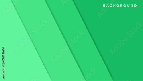 Eco Friendly Green Abstract Backdrop, Layered Paper Cut Style with Professional Gradient Texture