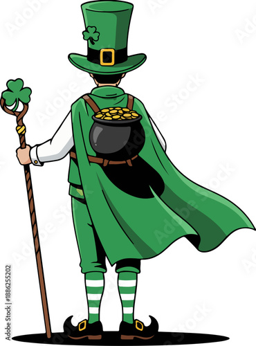 Leprechaun with Pot Gold