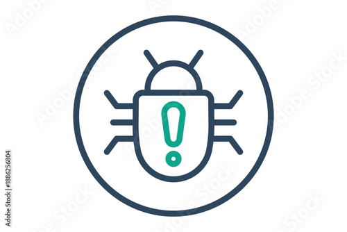 Malware icon. line icon style. icon related to technology. IT support elements vector illustration