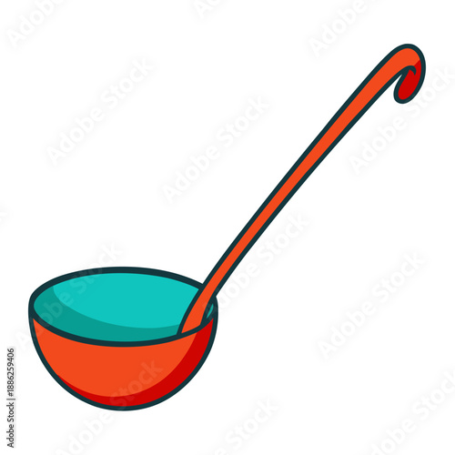 Colorful ladle for cooking