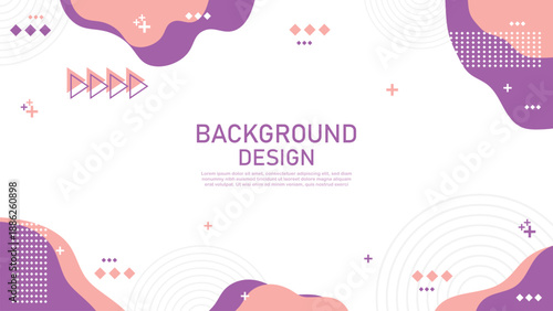 Soft pastel abstract background with fluid shapes and modern geometric elements