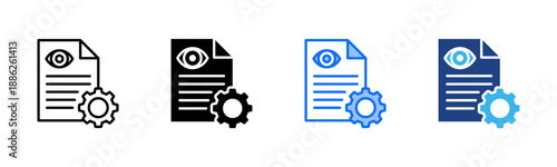 Vision Execution icon set multiple style collection