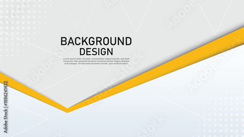 Modern corporate background with yellow diagonal accent and clean copy space