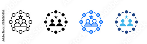 Community Impact icon set multiple style collection