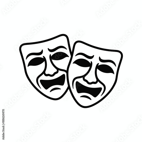 Theater masks representing comedy and tragedy