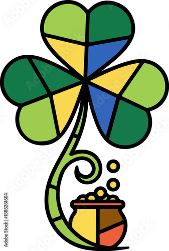 Lucky Shamrock Pot Gold