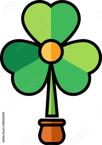 Lucky Green Clover Icon