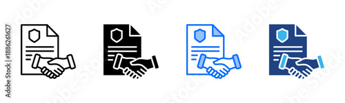 Business Integrity icon set multiple style collection