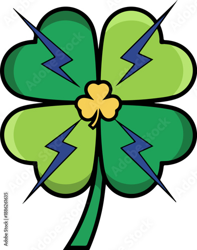 Lucky Clover Lightning Bolt