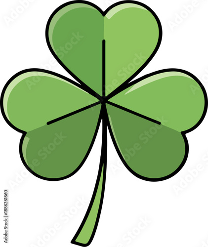 Green Lucky Shamrock Icon